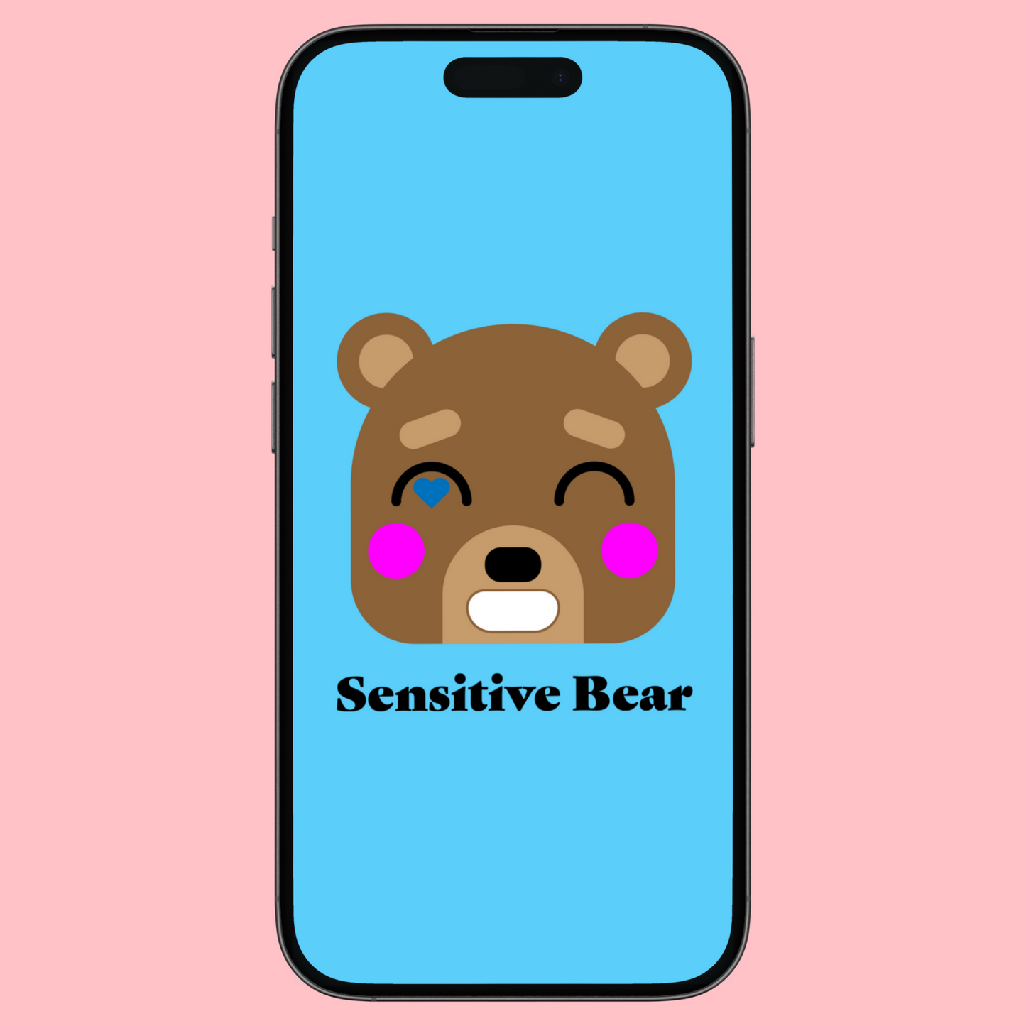Sensitive Bear Fun Colors iPhone Wallpaper