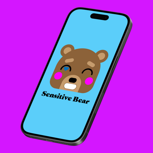 Sensitive Bear Fun Colors iPhone Wallpaper