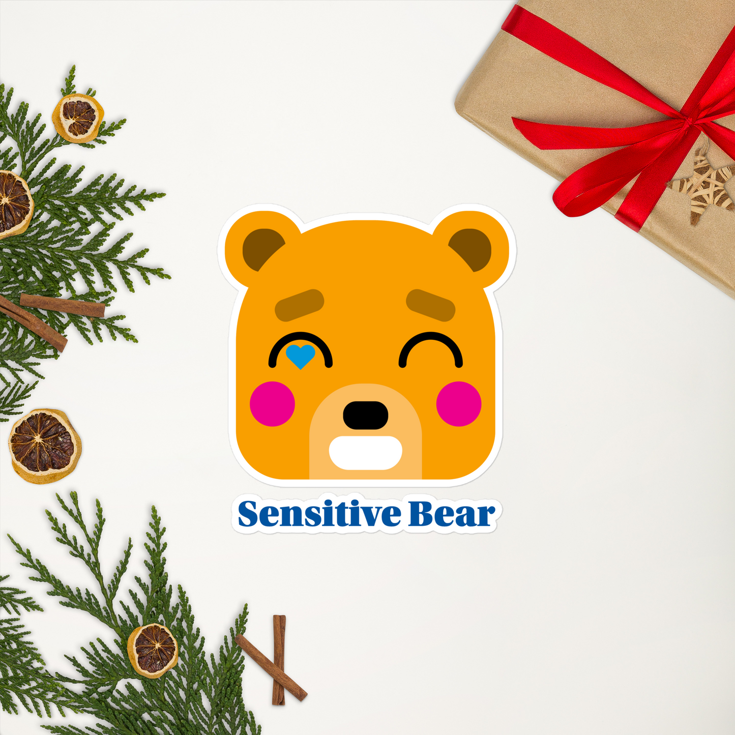 Sensitive Bear Bubble-free stickers