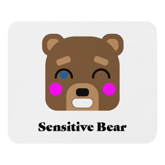 Sensitive Bear Mouse pad