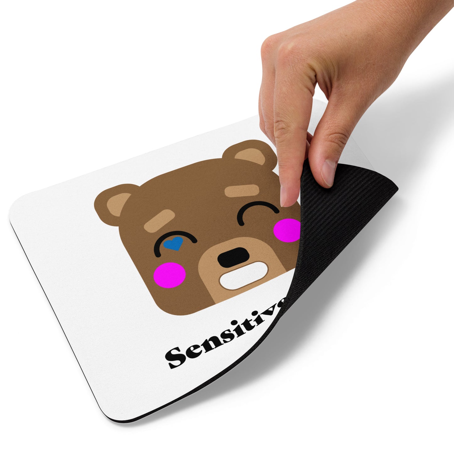 Sensitive Bear Mouse pad