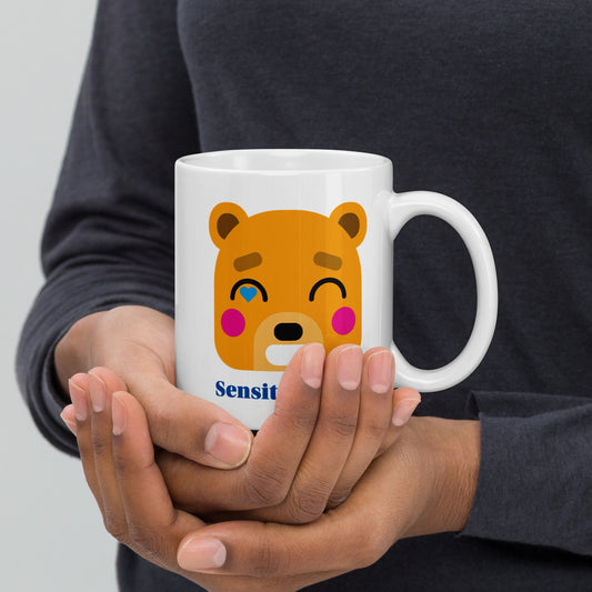 sensitive bear logo mug